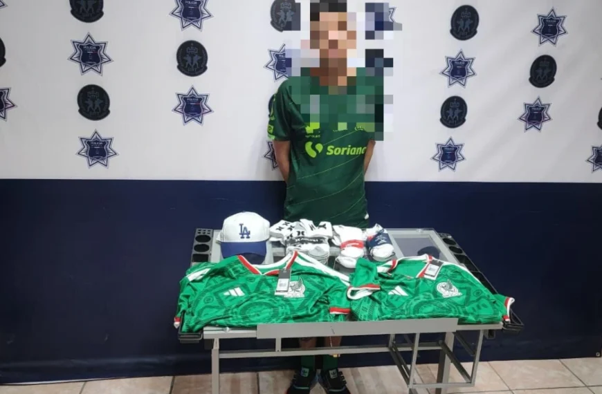 Quería “estrenar” rumbo al Mundial: lo detienen por intentar robar artículos de la Selección en Torreón