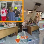 Colapsa techo de librería en Torreón; padre e hija resultan ilesos