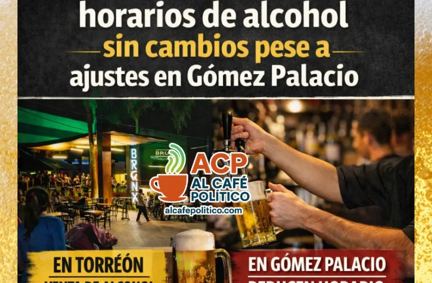 Torreón mantiene horarios de alcohol mientras crecen reclamos desde Gómez Palacio
