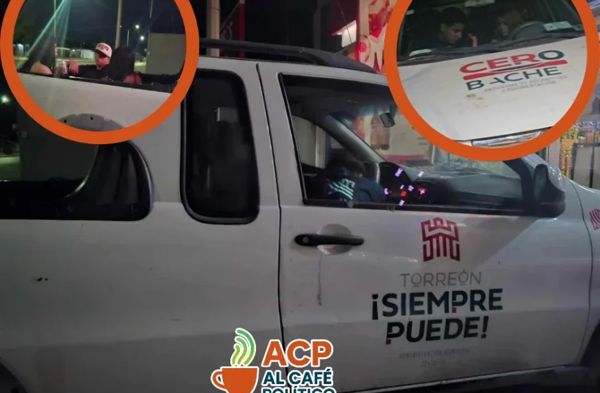 ¿Trabajo o fiesta? Denuncian uso irregular de unidad “Cero Bache” en Torreón