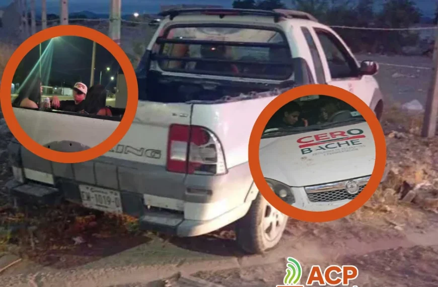 De “fiesta” a volcadura: camioneta del Ayuntamiento se&hellip;