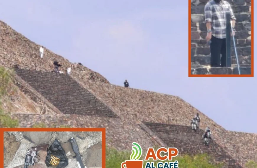 Tiroteo en Teotihuacán: muere turista extranjera y agresor se desvive