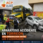 Aparatoso accidente en Torreón moviliza cuerpos de emergencia; una embarazada entre los lesionados