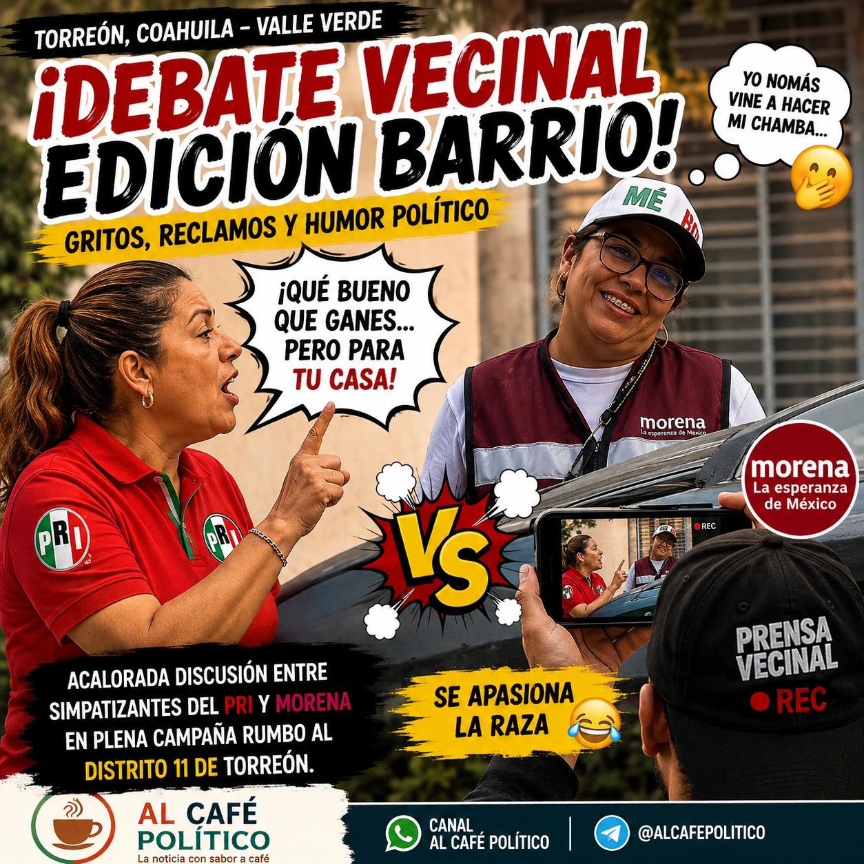 ¡Qué bueno que ganes… pero para tu casa!”: simpstizantes del PRI y Morena en Valle Verde se vuelve viral