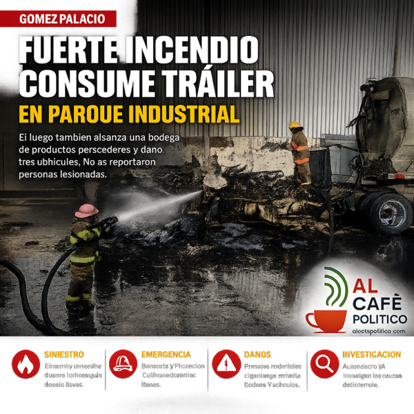 Llamas consumen tráiler y bodega en corredor industrial&hellip;