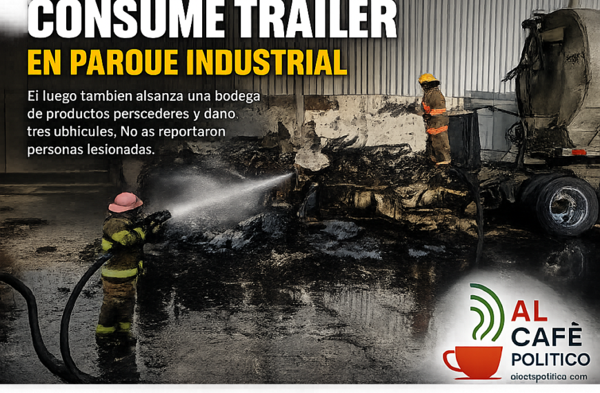 Llamas consumen tráiler y bodega en corredor industrial de Gómez
