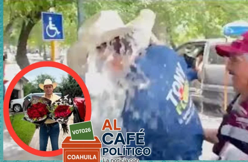 ¡BESO, RECHAZO Y BAÑO! Empapan a Tony Flores en plena campaña y todo quedó grabado