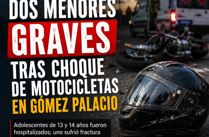 Menores de 13 y 14 años sufren lesiones de gravedad en choque de motos