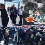Bloqueo de obreros de AHMSA acaba en enfrentamiento con policías en Coahuila