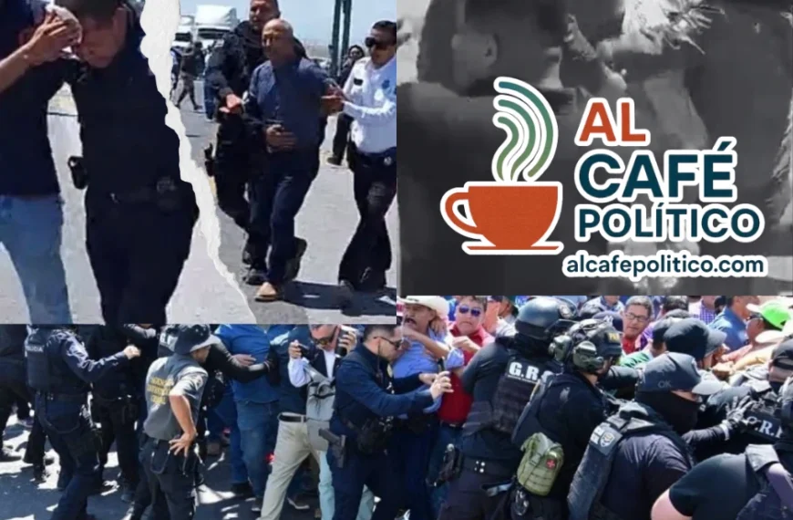 Bloqueo de obreros de AHMSA acaba en enfrentamiento con policías en Coahuila