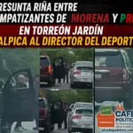 Viralizan videos de riña vial entre PRI y Morena presuntamente ligada al director del Deporte Ramón Chufani