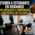 Detienen a estudiante en Durango por amenazar con pistola de utilería en escuela