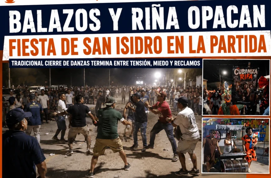Festejos en La Partida termina en disparos