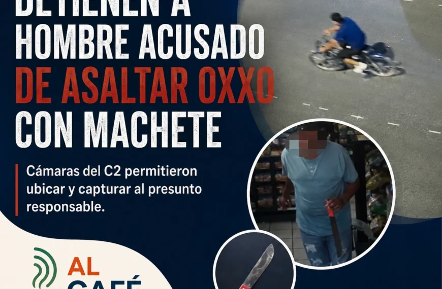 Detienen a presunto asaltante de machete del Oxxo en Torreón; cámaras ayudaron a ubicarlo