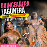 Quinceañera lagunera termina “como polvorón”… y se vuelve viral