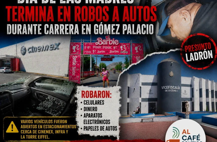 Día de las Madres termina en robos a autos durante carrera Barbie en Gómez Palacio