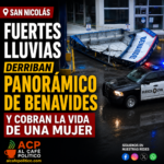 Fuertes lluvias derriban panorámico de Benavides y cobran la vida de una mujer que salía de trabajar