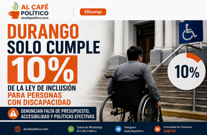 Durango le falla a las personas con discapacidad: solo cumple el 10% de la ley