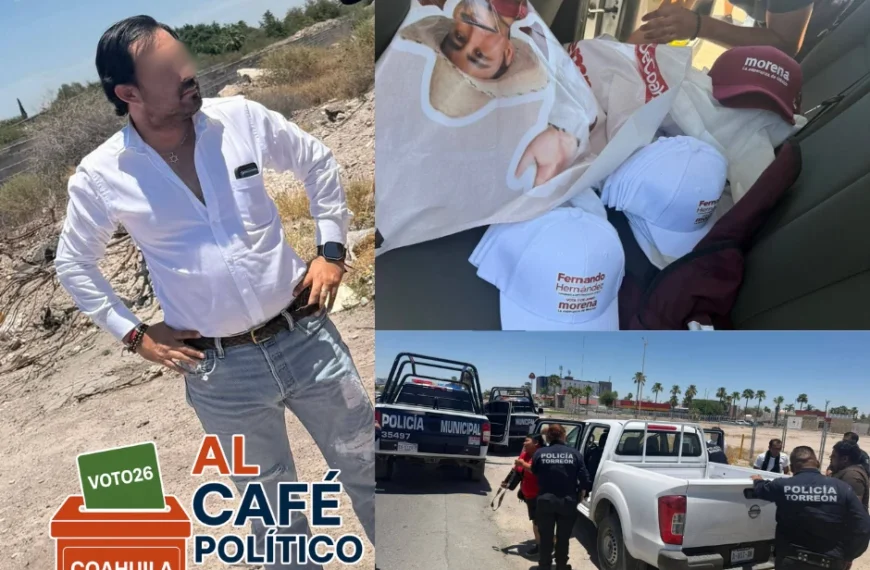 Camioneta de Conagua y propaganda electoral: detienen a hombre en Torreón