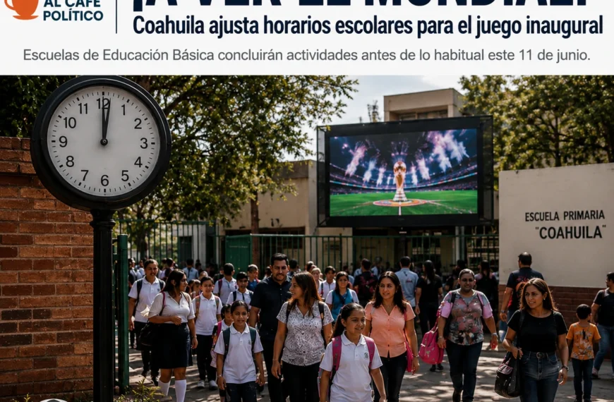 ¡A VER EL MUNDIAL!; Coahuila ajusta horarios escolares para el juego inaugural