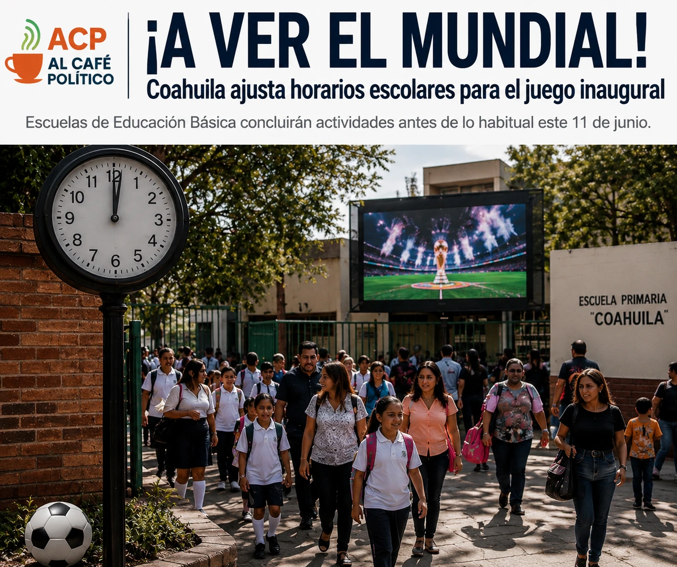 ¡A VER EL MUNDIAL!; Coahuila ajusta horarios escolares&hellip;