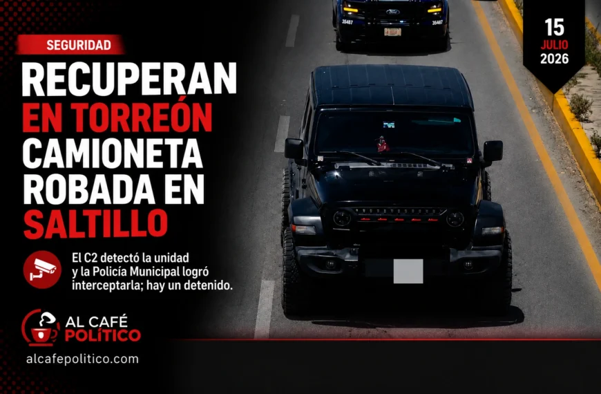 Recuperan en Torreón camioneta robada en Saltillo