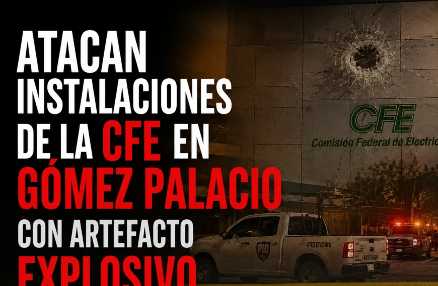 Atacan edificio de la CFE en Gómez Palacio; evacúan a más de 400 trabajadores