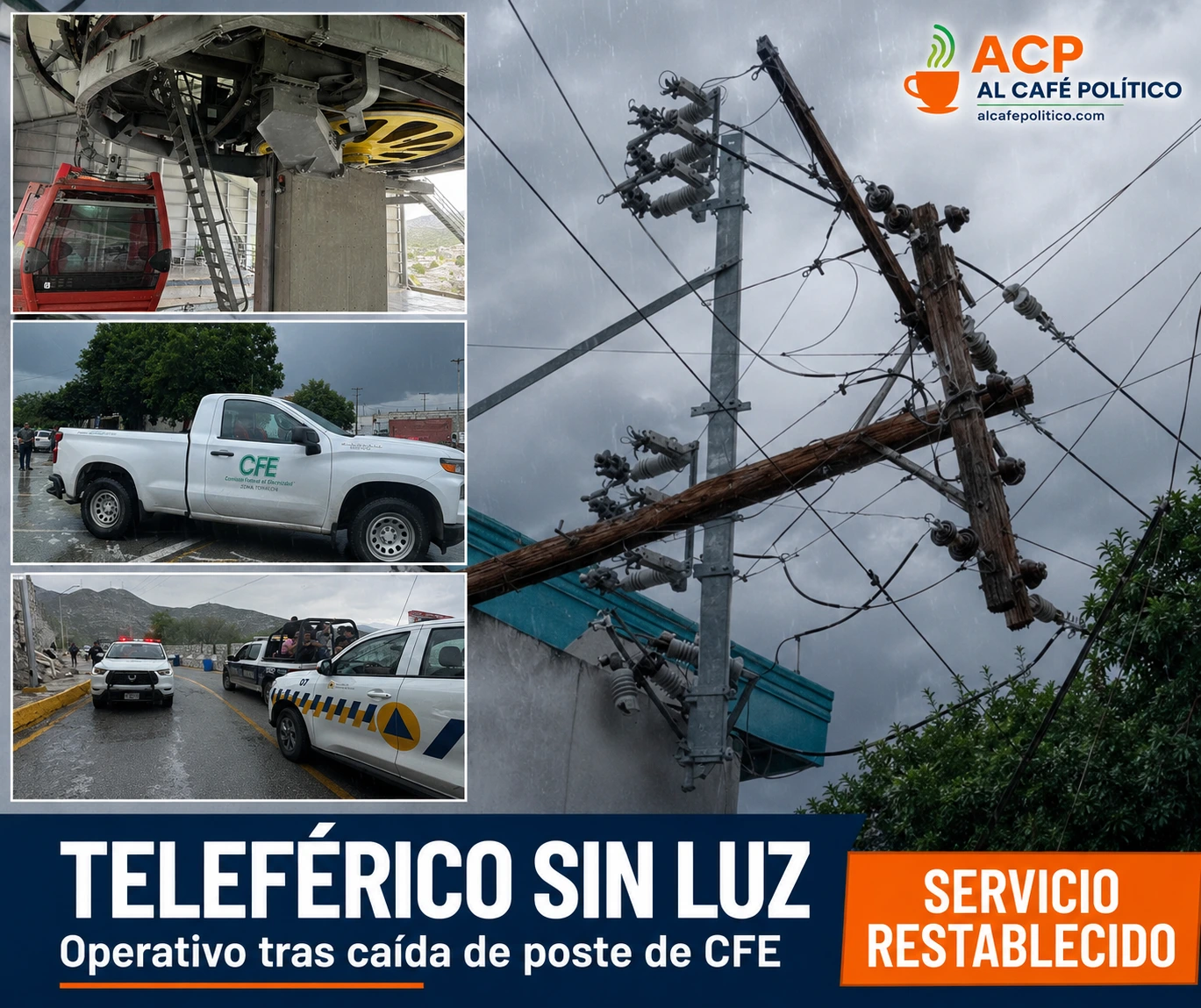 Barda colapsa, cae poste y deja sin servicio&hellip;