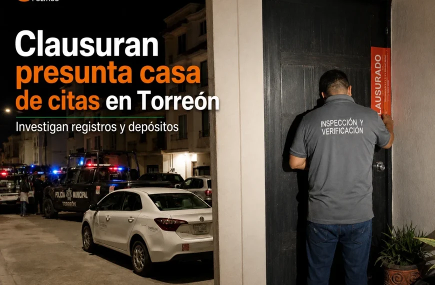 Clausuran presunta casa de citas en Torreón; investigan registros y depósitos