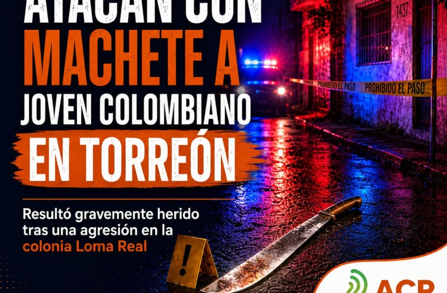 Atacan con machete a joven colombiano en Torreón