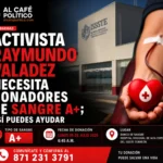 ¿Puedes ayudar? Solicitan donadores de sangre para Raymundo Valadez