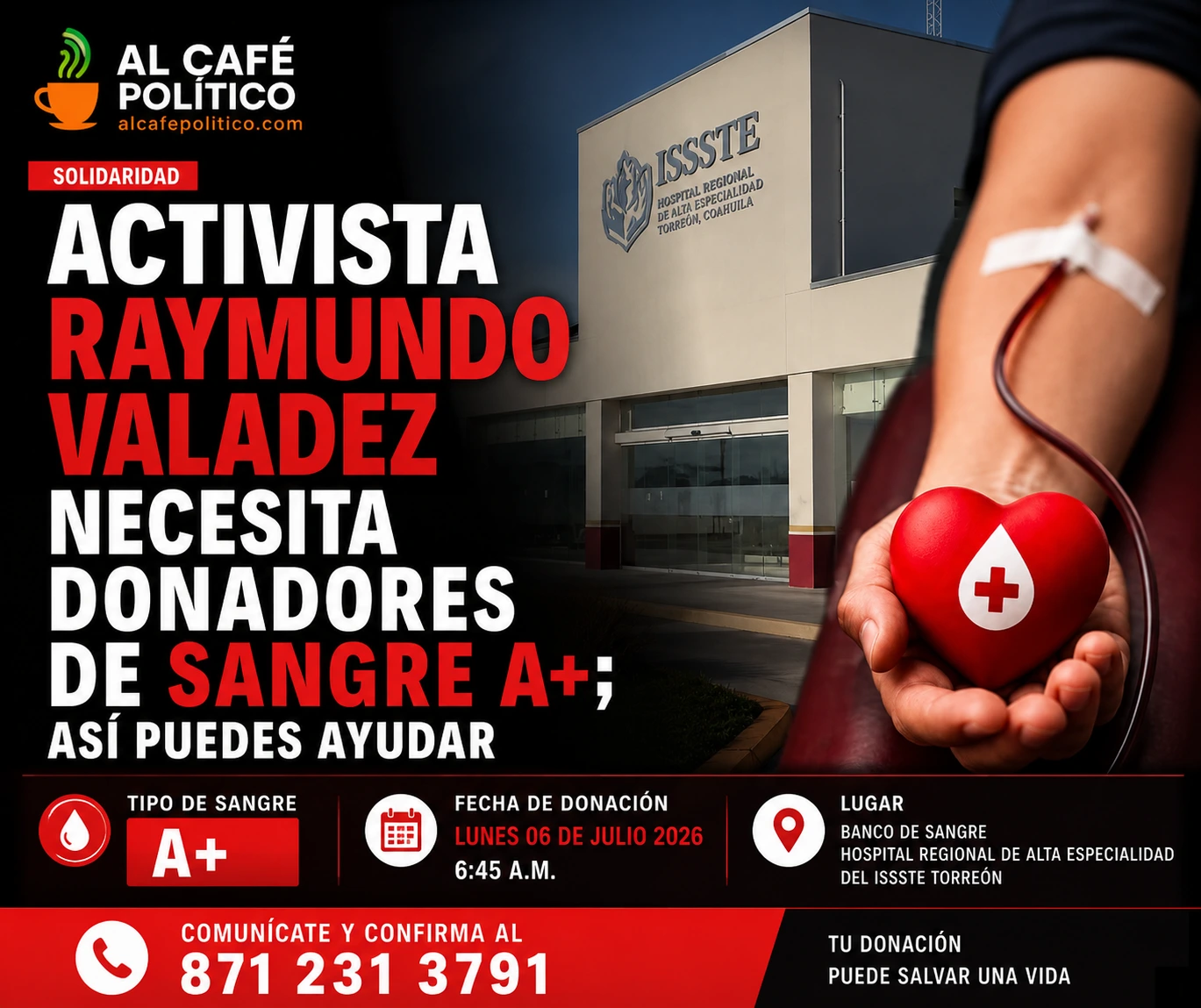 ¿Puedes ayudar? Solicitan donadores de sangre para Raymundo&hellip;