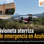 Avioneta aterriza de emergencia en Acuña; viajaban empresarios de Grupo Surman