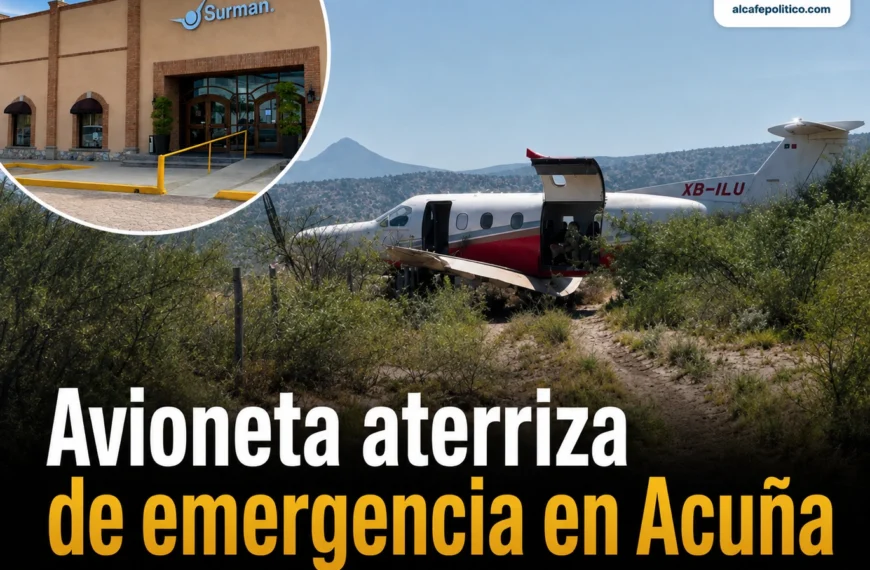 Avioneta aterriza de emergencia en Acuña; viajaban empresarios de Grupo Surman