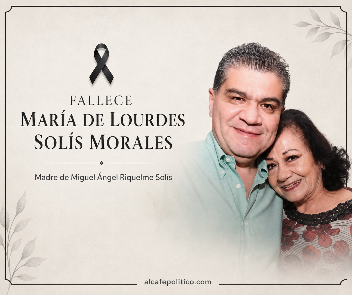 María de Lourdes Solís Morales: fallece madre del alcalde de Torreón
