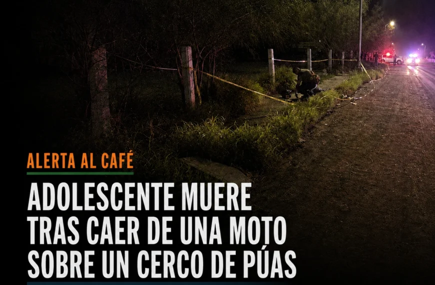 Adolescente muere trasde uns moto en una cerca de púas