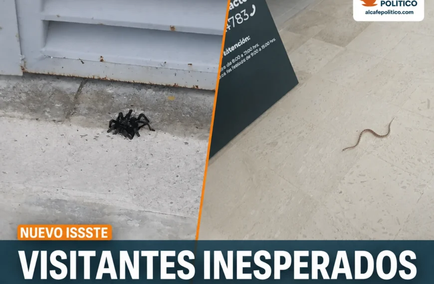 ¿Hospital o terrario? Reportan tarántula y serpiente en el ISSSTE