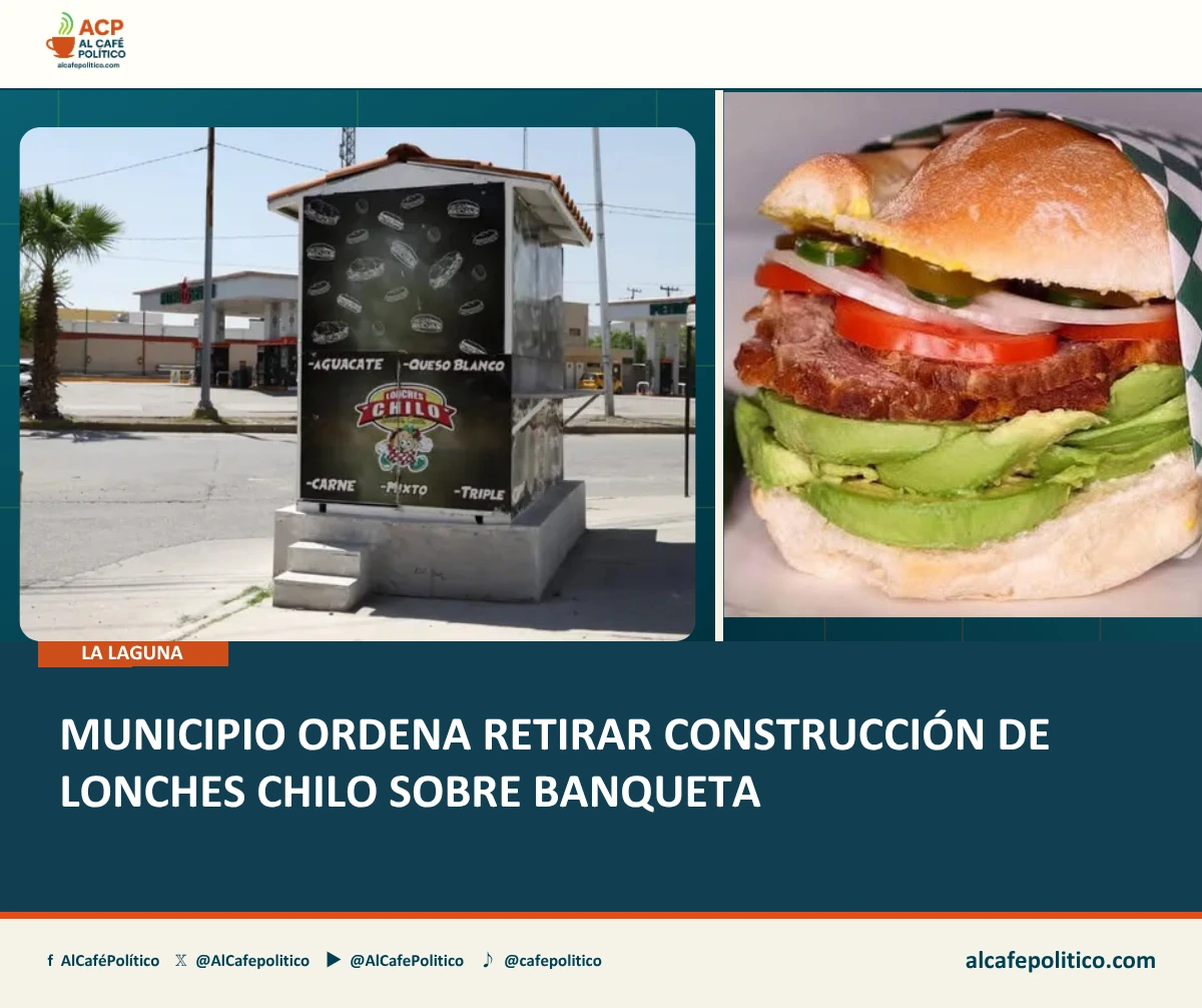 Chilo tiene cinco días: ordenan retirar construcción sobre banqueta