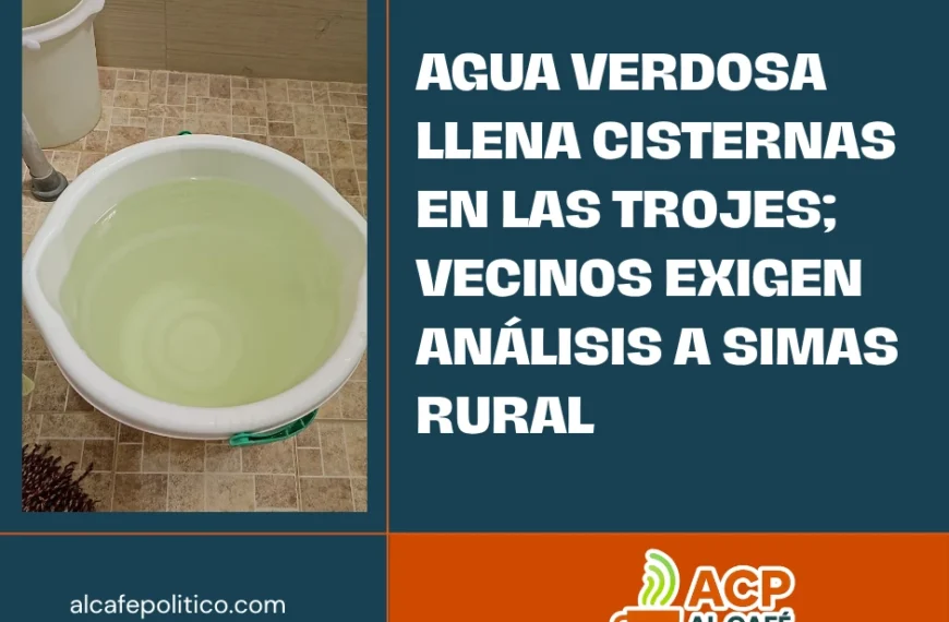 Reportan agua verdosa y con mal olor en Las Trojes