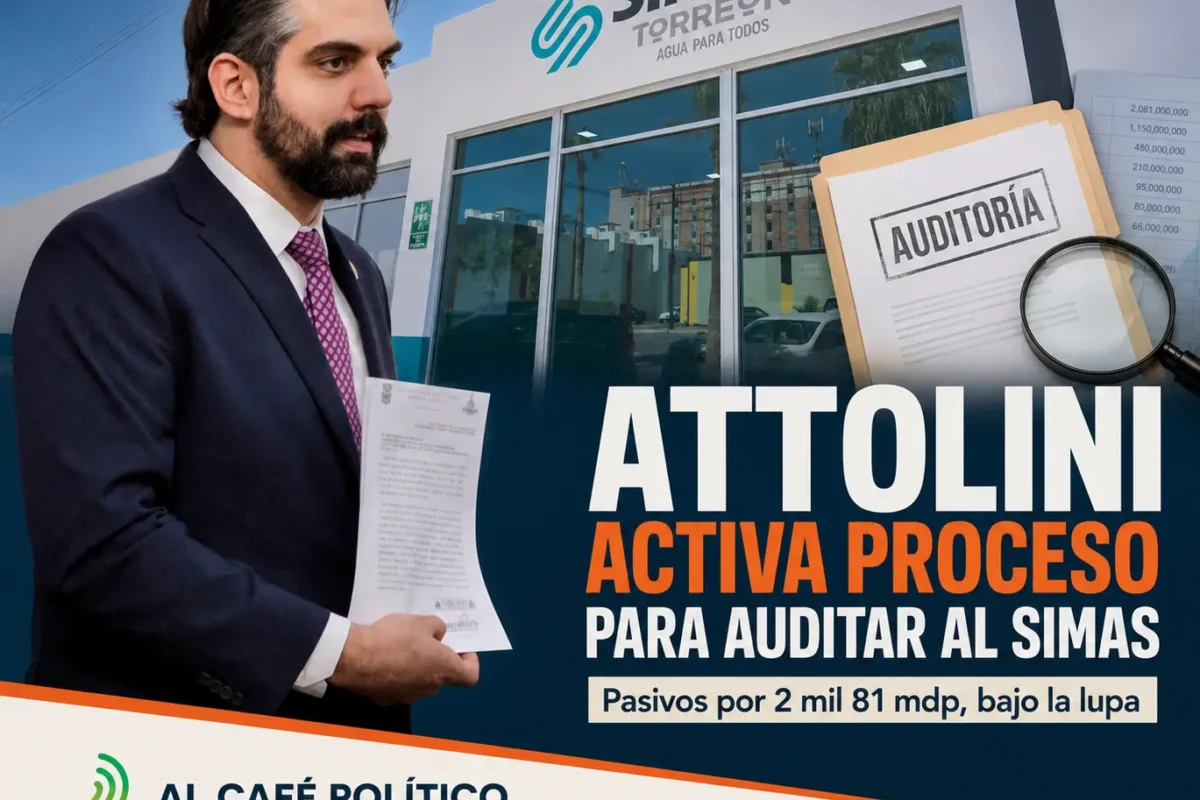Attolini presenta denuncia para auditar al SIMAS Torreón