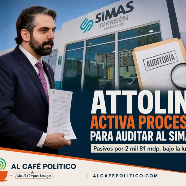 Attolini presenta denuncia para auditar al SIMAS Torreón