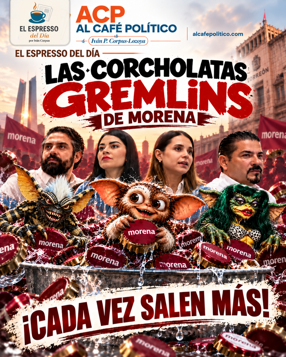 MORENA TORREÓN: ¡NO MOJEN A LAS CORCHOLATAS, QUE SE MULTIPLICAN!
