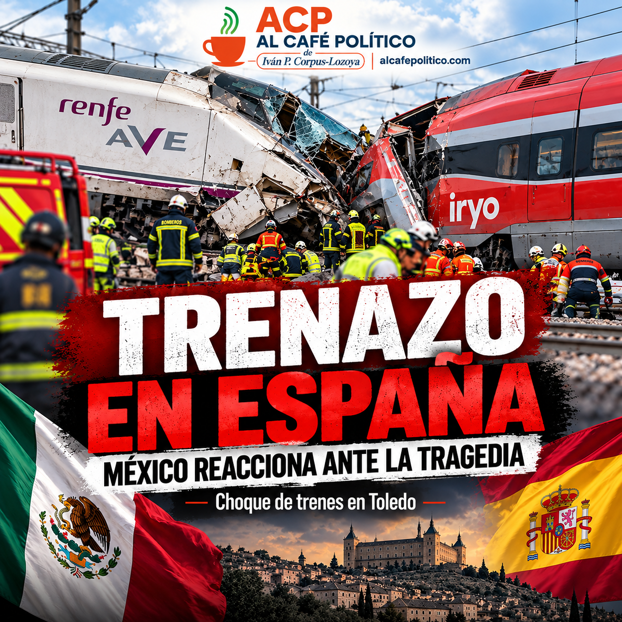 Infierno sobre rieles en España: 68 muertos y más de 100 heridos
