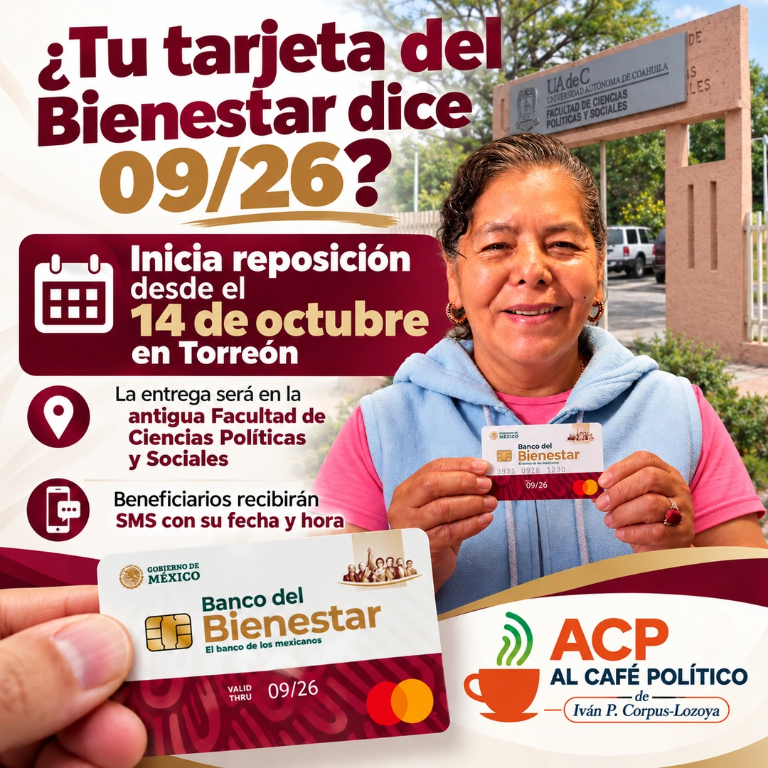 ¿Tu tarjeta del Bienestar dice 09/26? Así podrás recoger la nueva