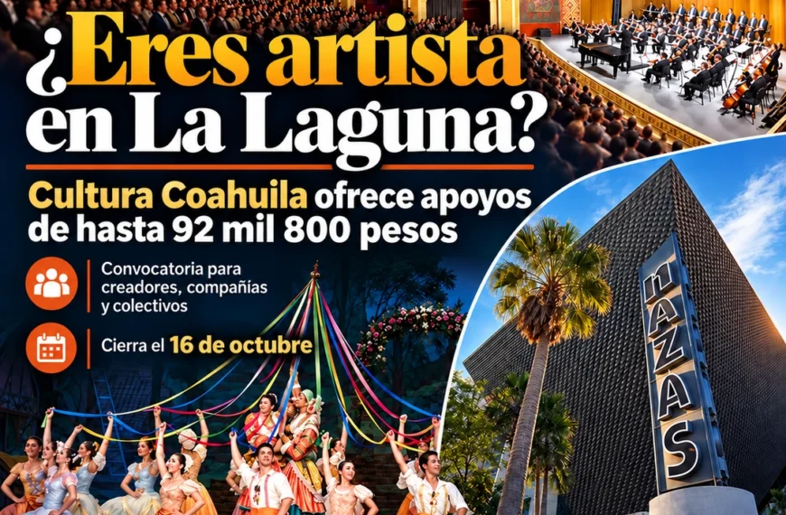 ¿Eres artista en La Laguna? Darán una semana más para solicitar apoyos de hasta 92 mil 800 pesos