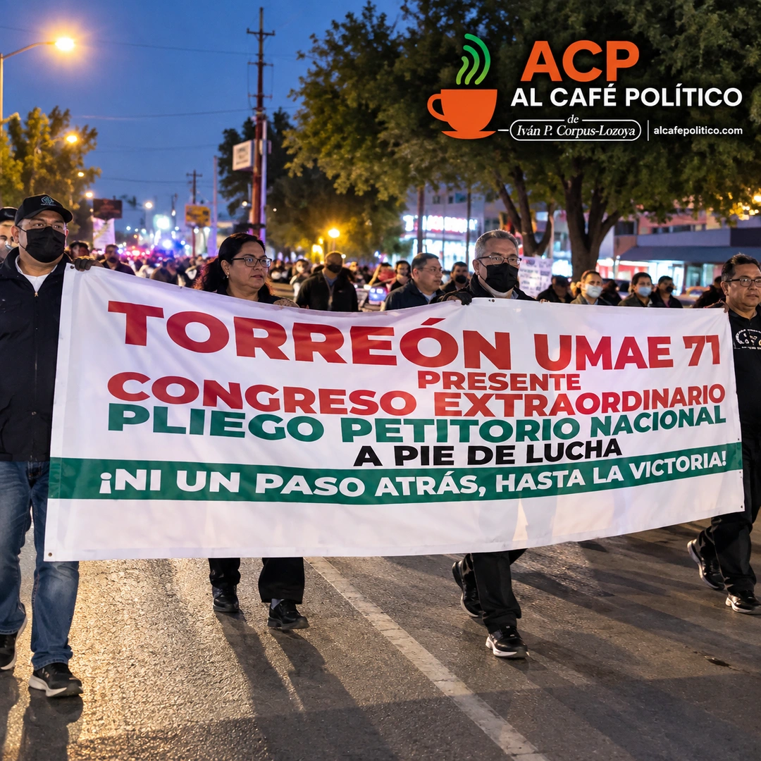 Siguen las marcha del IMSS en Torreón: 400 trabajadores exigen salarios dignos y cambios sindicales